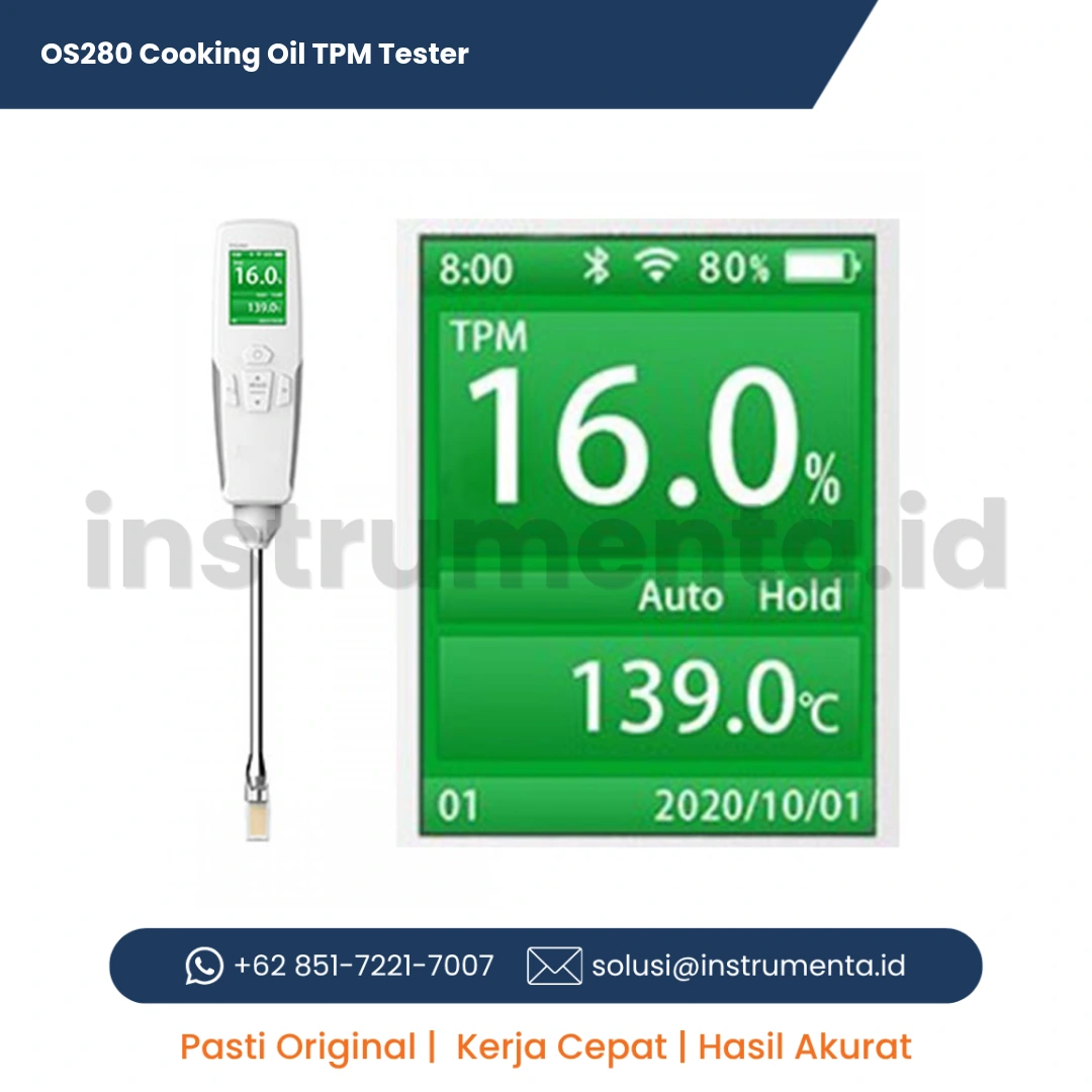 Distributor Resmi OS280 Cooking Oil TPM Tester Alat Ukur Kualitas Kadar Kelayakan Minyak Goreng Digital